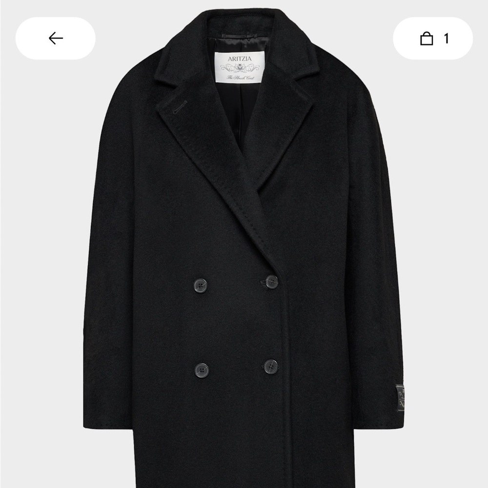 Aritzia Classic Black Coat
